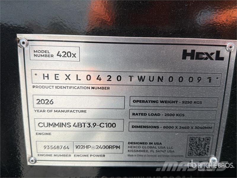 HEXL 420X Super Retro 4x4 Retroexcavadora (Sin Usa Tractopelle