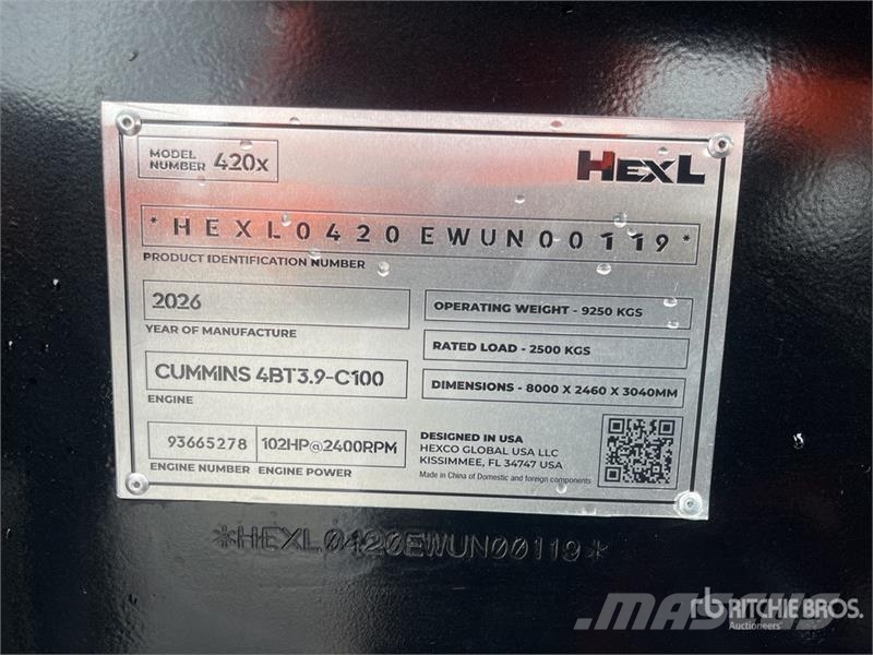 HEXL 420X Super Retro 4x4 Retroexcavadora (Sin Usa Retrocargadoras