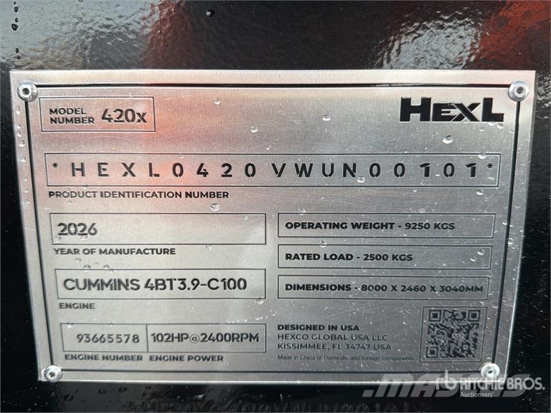 HEXL 420X Super Retro 4x4 Retroexcavadora (Sin Usa Retrocargadoras