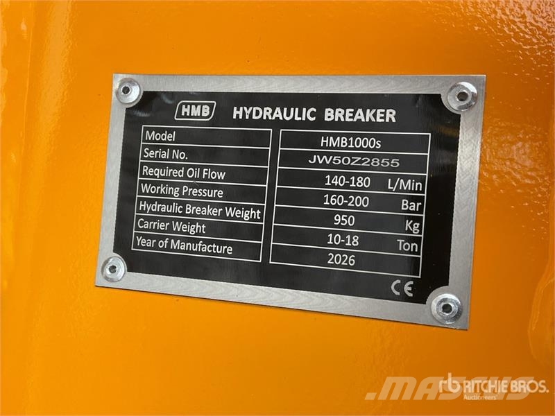 HMB 1000s Martillo Hidraulico (Sin Usar) / Hydraulic B Плуги
