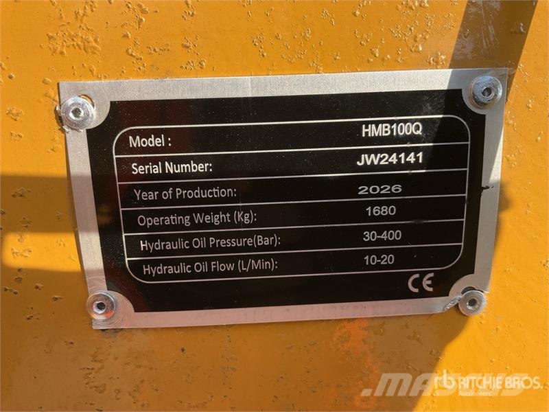 HMB 100Q 47 in Digging Cucharon (Sin Usar) / Excavator Schaufeln