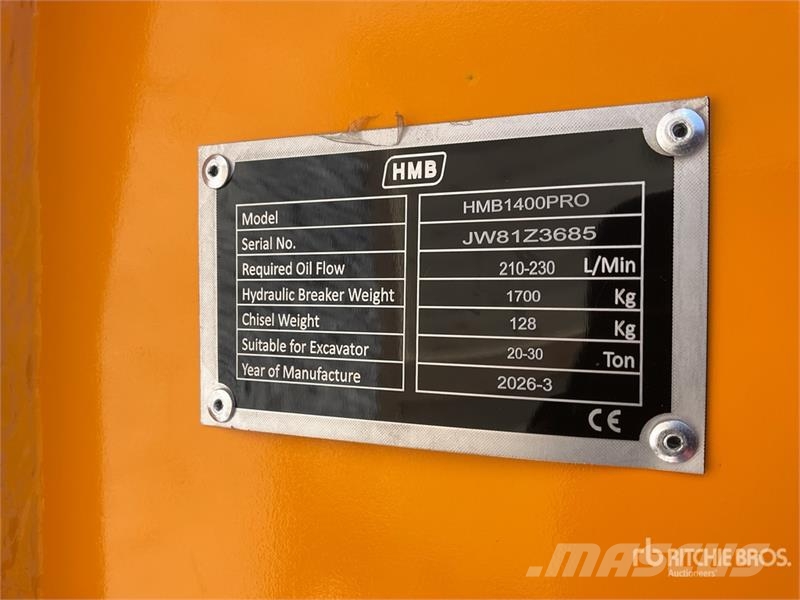 HMB 1400PRO Martillo Hidraulico (Sin Usar) / Hydraulic Čekići