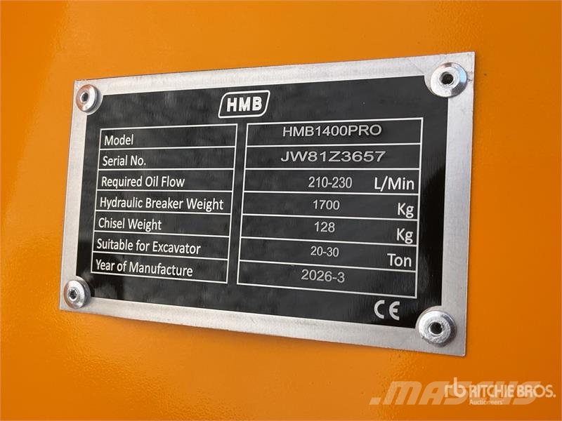 HMB 1400PRO Martillo Hidraulico (Sin Usar) / Hydraulic Čekići