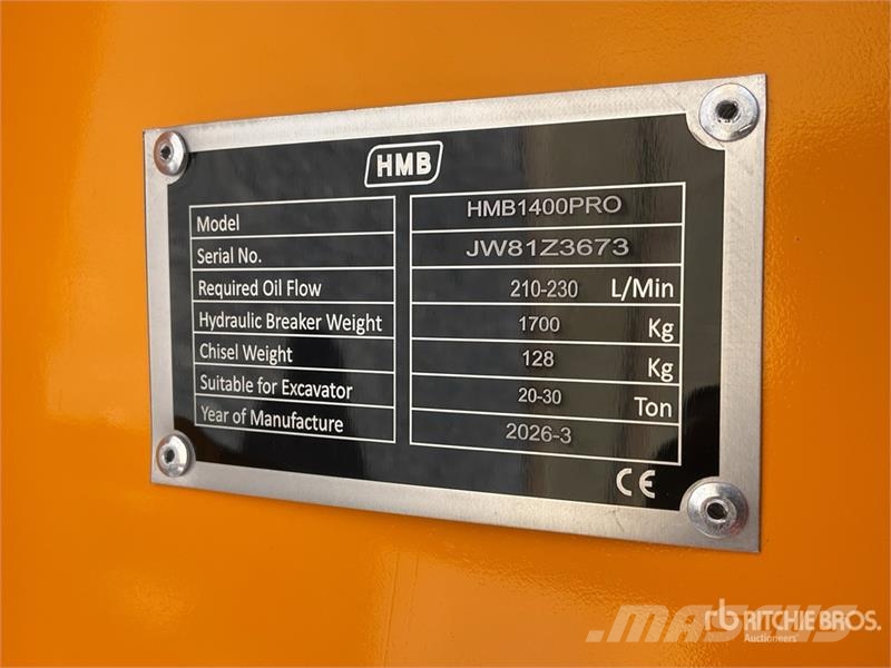 HMB 1400PRO Martillo Hidraulico (Sin Usar) / Hydraulic Čekići