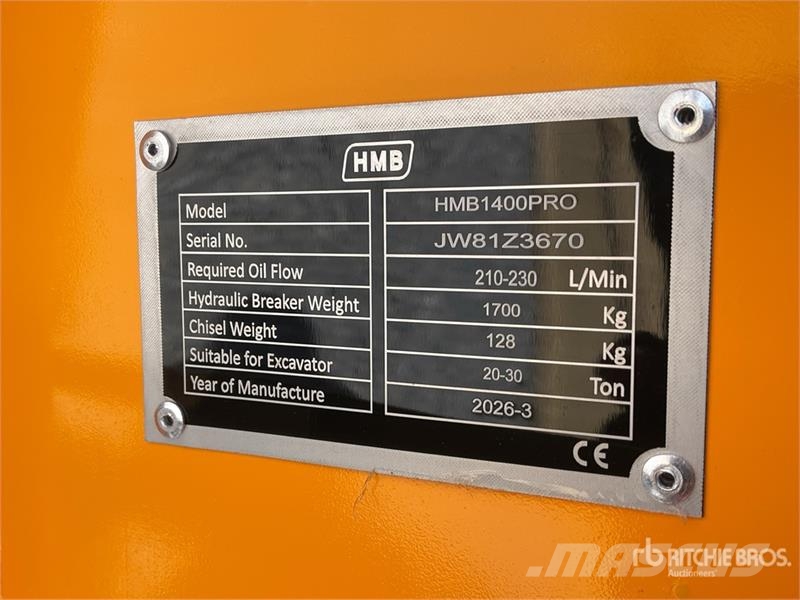 HMB 1400PRO Martillo Hidraulico (Sin Usar) / Hydraulic Čekići