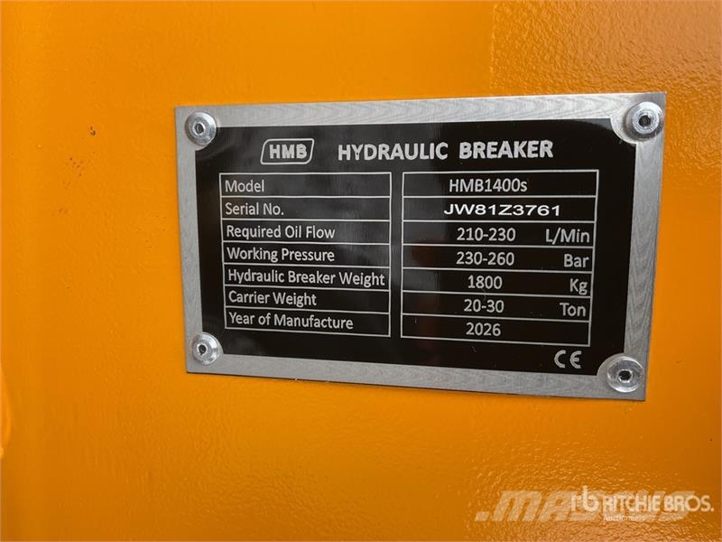 HMB 1400s Martillo Hidraulico (Sin Usar) / Hydraulic B Marteau hydraulique