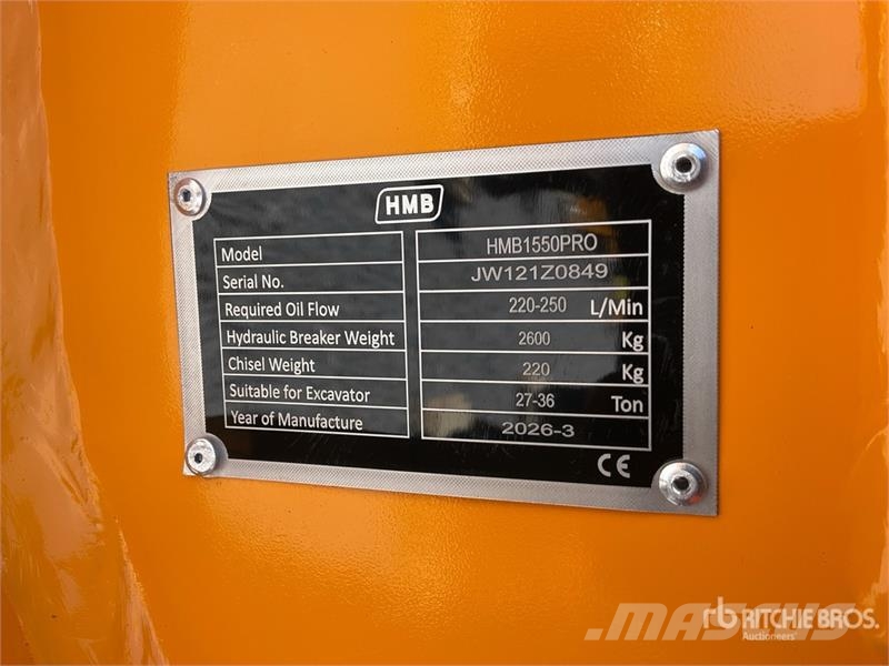 HMB 1550PRO Martillo Hidraulico (Sin Usar) / Hydraulic Čekići