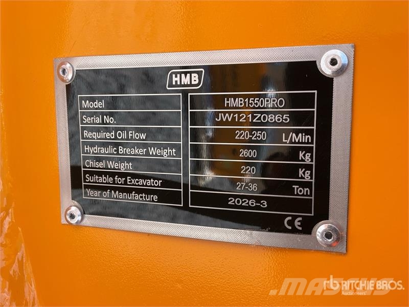 HMB 1550PRO Martillo Hidraulico (Sin Usar) / Hydraulic Čekići