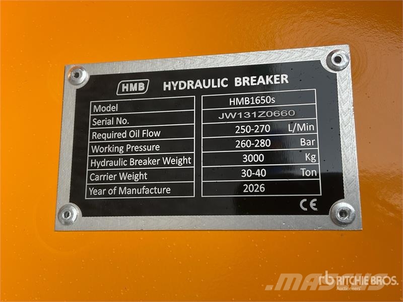 HMB 1650s Martillo Hidraulico (Sin Usar) / Hydraulic B Плуги