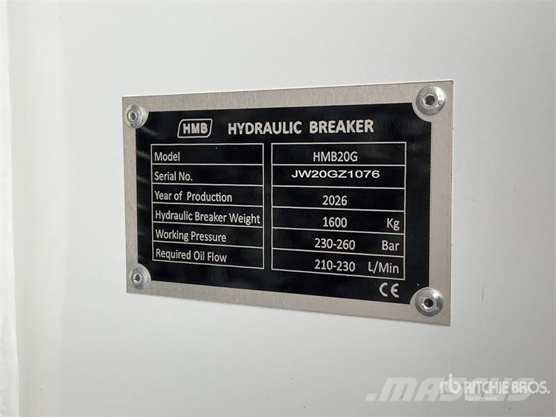 HMB 20G Martillo Hidraulico (Sin Usar) / Hydraulic Bre Плуги