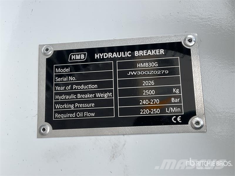 HMB 30G Martillo Hidraulico (Sin Usar) / Hydraulic Bre Плуги