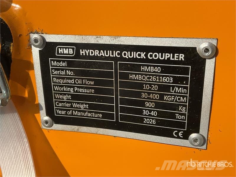 HMB 40 Acoplador Rapido Hidraulico (Sin Usar) / Excava Conectores rápidos