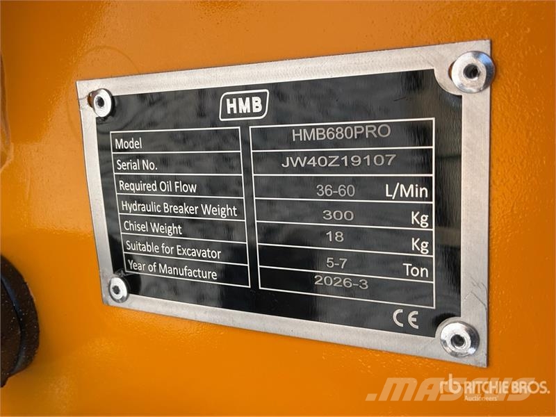 HMB 680PRO Martillo Hidraulico (Sin Usar) / Hydraulic Čekići