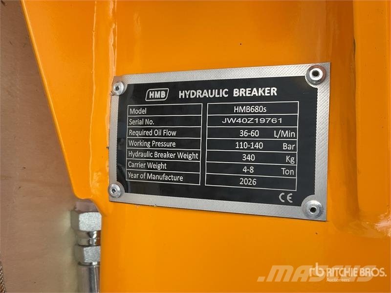 HMB 680s Martillo Hidraulico (Sin Usar) / Hydraulic Br Martillos hidráulicos