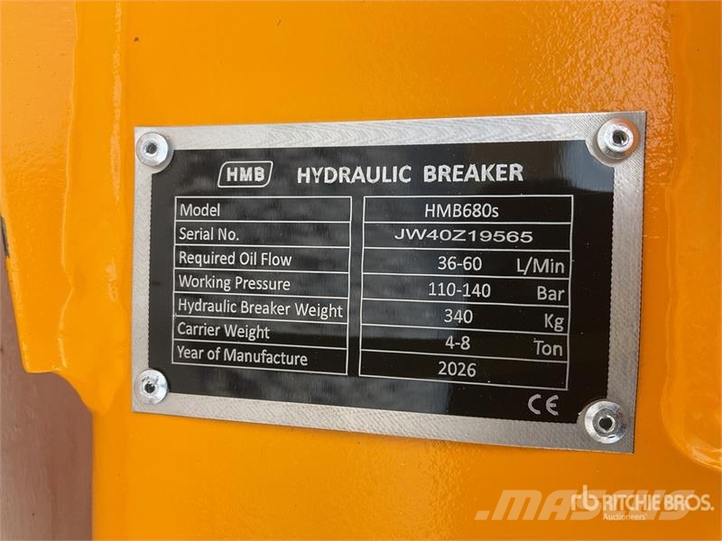 HMB 680s Martillo Hidraulico (Sin Usar) / Hydraulic Br Martillos hidráulicos