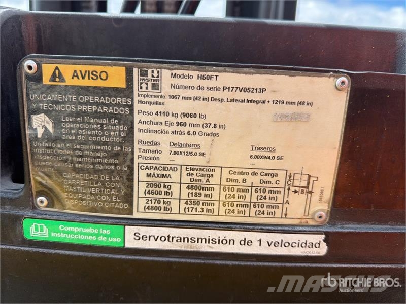 Hyster H50FT 4800 lb Montacargas / Forklift Другие складские механизмы