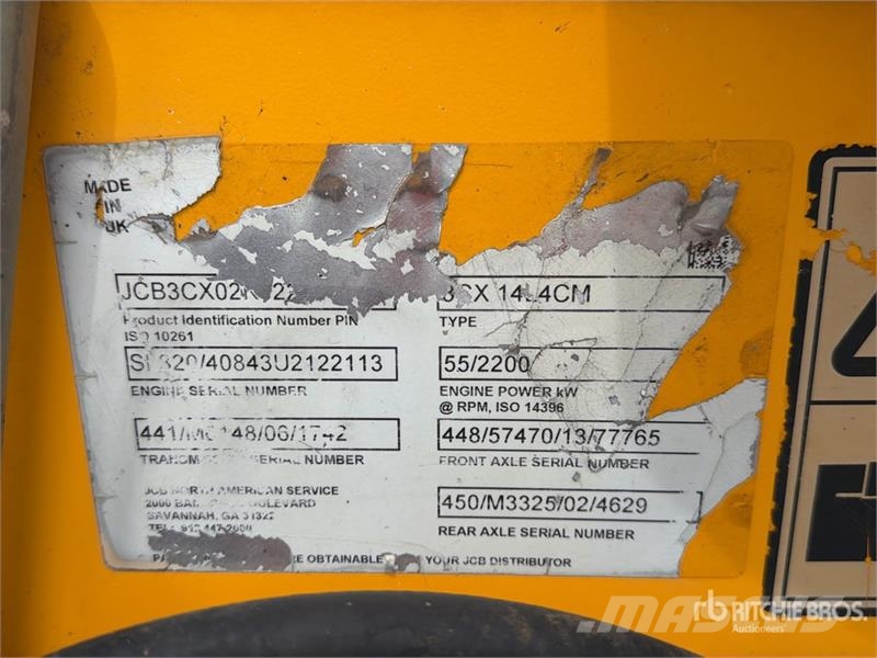 JCB 3CX 14L4CM 4x4 Retroexcavadora (INOPERABLE) / Back لوادر ذات جرافات عكسية