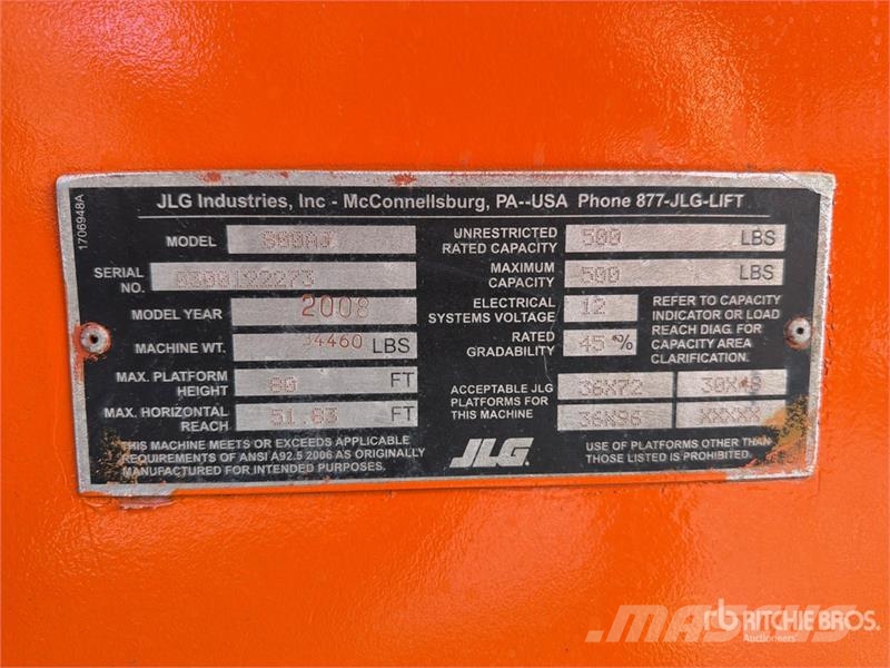 JLG 800 AJ 4WD Diesel Elevador Articulado / Articulati رافعات سلة مفصلية