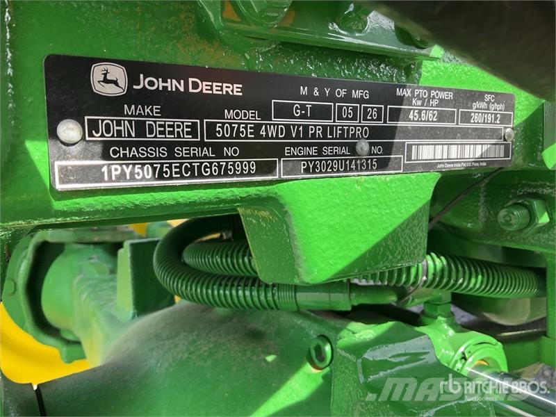 John Deere 5075E Tractor Agricola (Sin Usar) / 4WD Tractor (U الجرارات