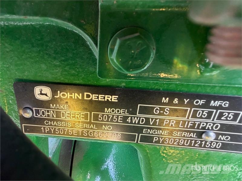 John Deere 5075E Tractor Agricola (Sin Usar) / 4WD Tractor (U الجرارات