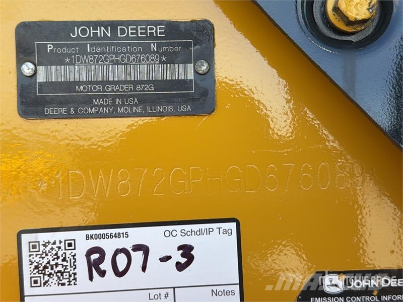 John Deere 872G معدات تمهيد الطرق
