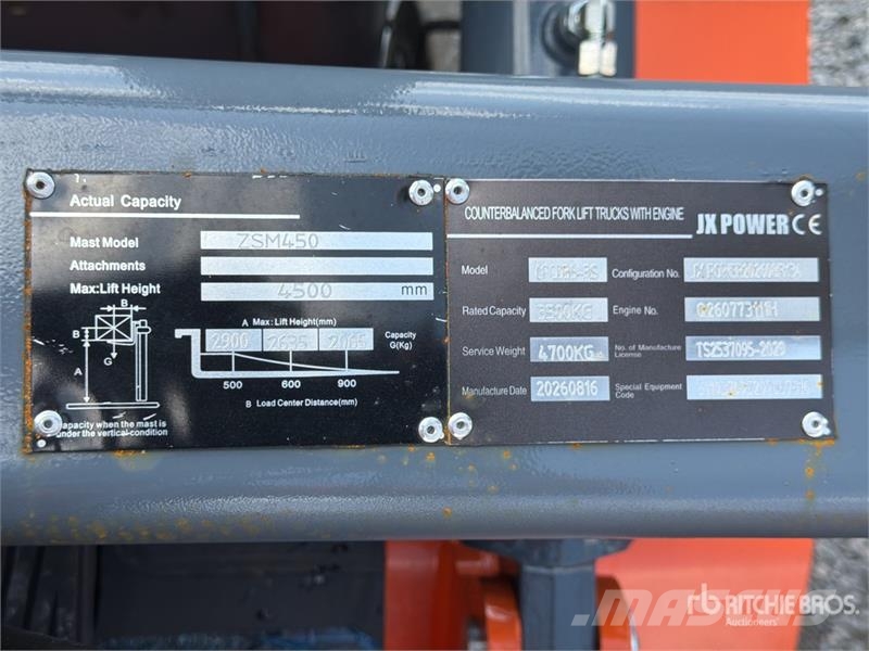  JX POWER CPCD35-3S 7700 lb Pneumatic Tire Forklift Інше