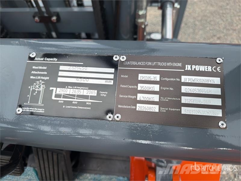 JX Power CPCD35-3S 7700 lb Pneumatic Tire Montacar Інше