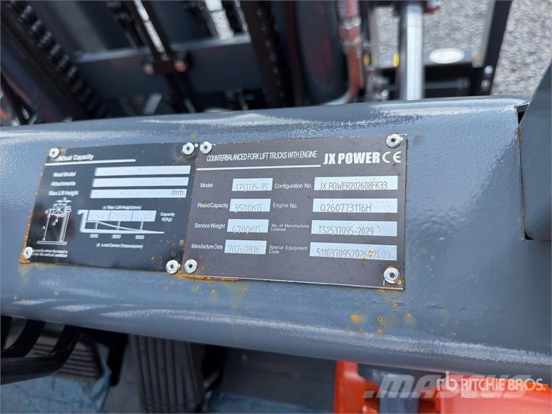  JX POWER CPCD35-3S 7700 lb Pneumatic Tire Forklift Montacargas - otros