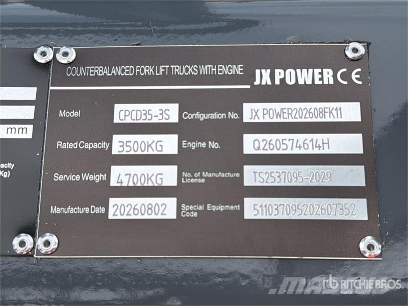 JX Power CPCD35-3S 7700 lb Montacargas (Sin Usar) Інше