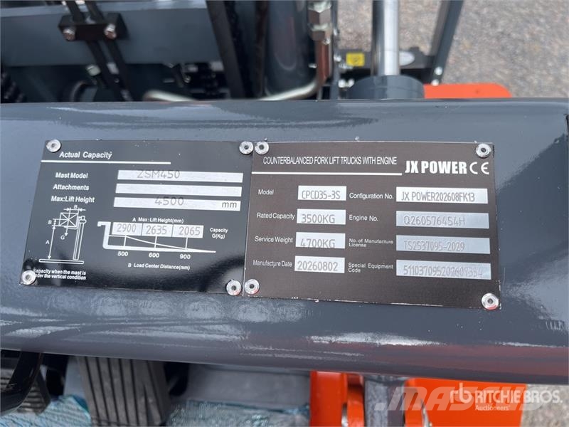 JX Power CPCD35-3S 7700 lb Pneumatic Tire Montacar Інше