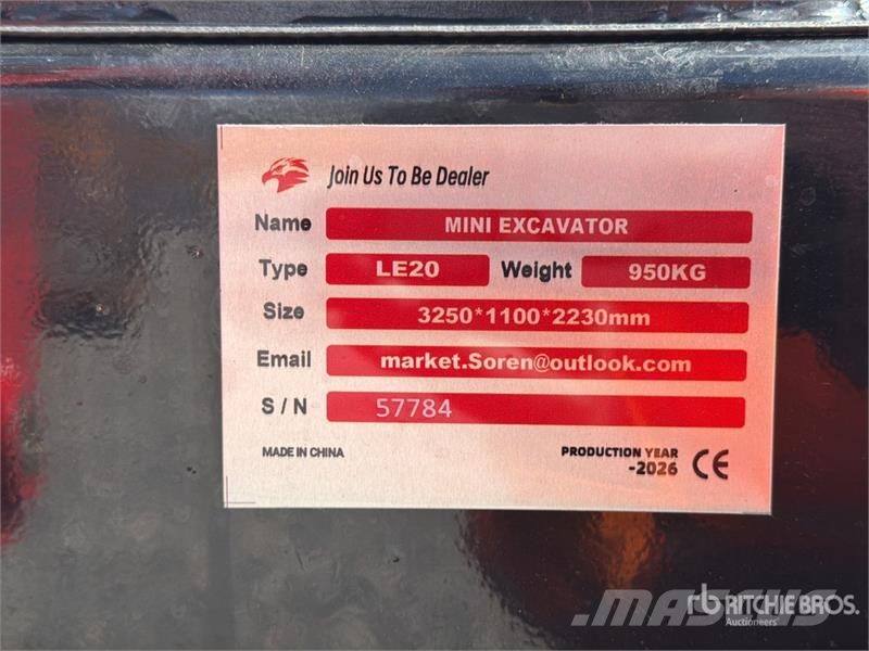  LE20-RED Miniexcavadora (Sin Usar) / Mini Excavato Miniekskavaatorid < 7 t