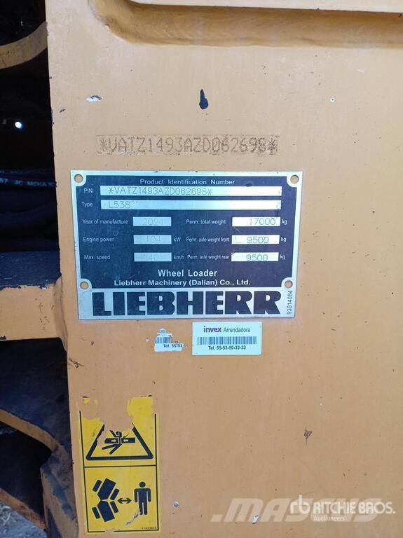 Liebherr L538IIIA Cargador sobre Neumaticos / Wheel Loader Wielladers