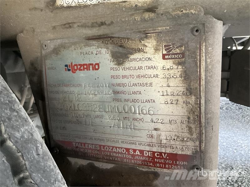  Lozano 35 ft T/A Caja Seca / Van Trailer Remorque Fourgon