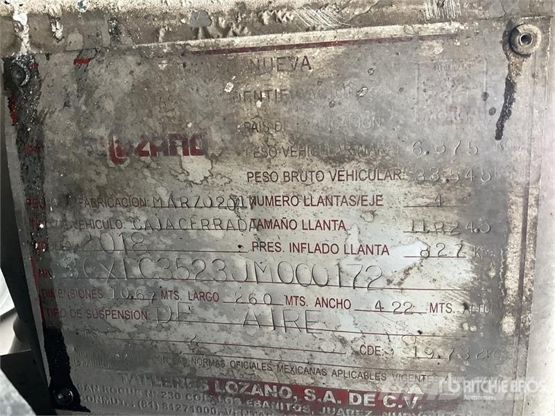  Lozano 35 ft x 102 in T/A Caja Seca / Van Trailer مقطورات ذات هيكل صندوقي