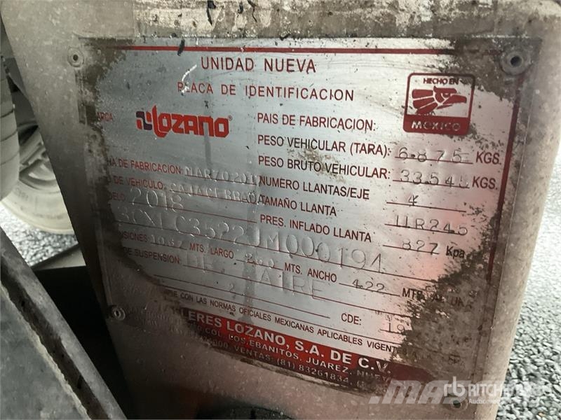 Lozano 35 ft x 102 in T/A Caja Seca / Van Trailer Remorque Fourgon