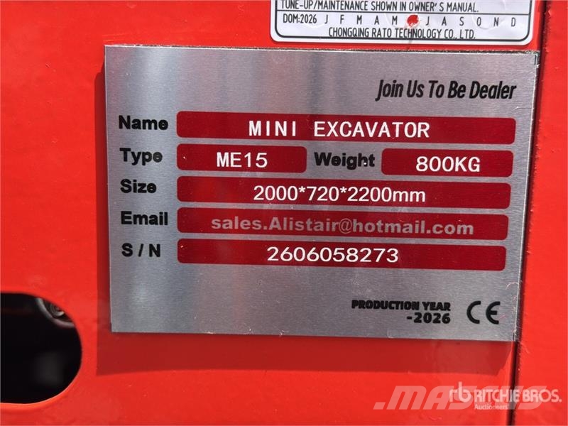ME15 Miniexcavadora (Sin Usar) / Mini Excavator (U Miniekskavaatorid < 7 t