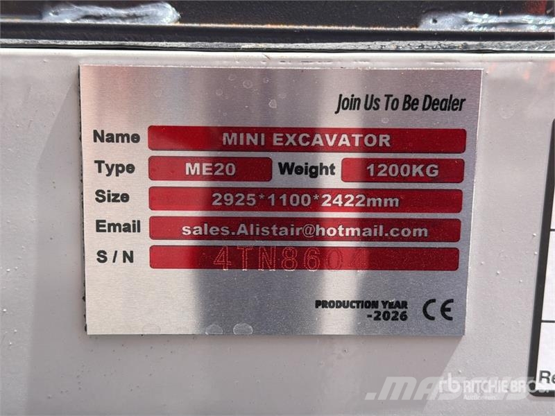 ME20 Miniexcavadora (Sin Usar) / Mini Excavator (U Mini excavators < 7t