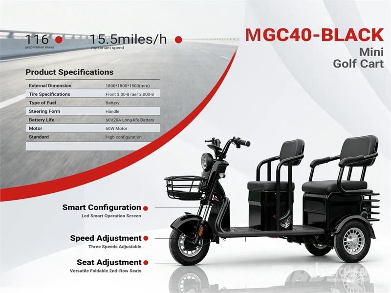MGC40-BLACK Triciclo Electrico (Sin Usar) / Trike Samochody osobowe