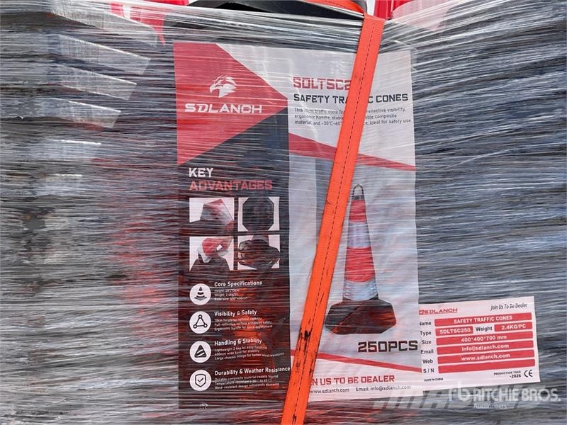 Quantity of (250) SDLTSC250 Lote de Conos de Traf Poseur de canalisation