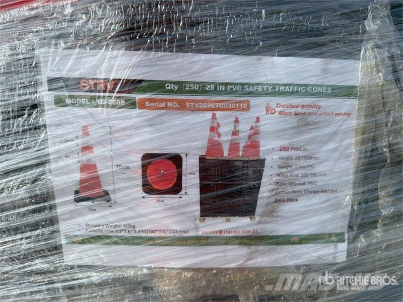 Quantity of (250) STARVOX TC-250P Lote de Conos d Pokladače potrubí