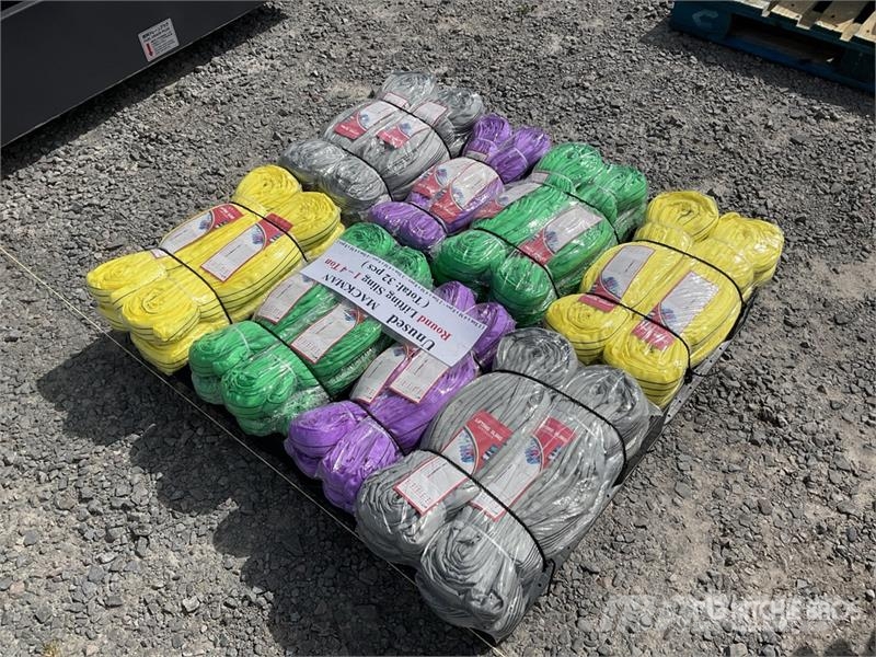 Quantity of (32) Mackman 1- 4 Ton Qty of Round Li Crane spares & accessories