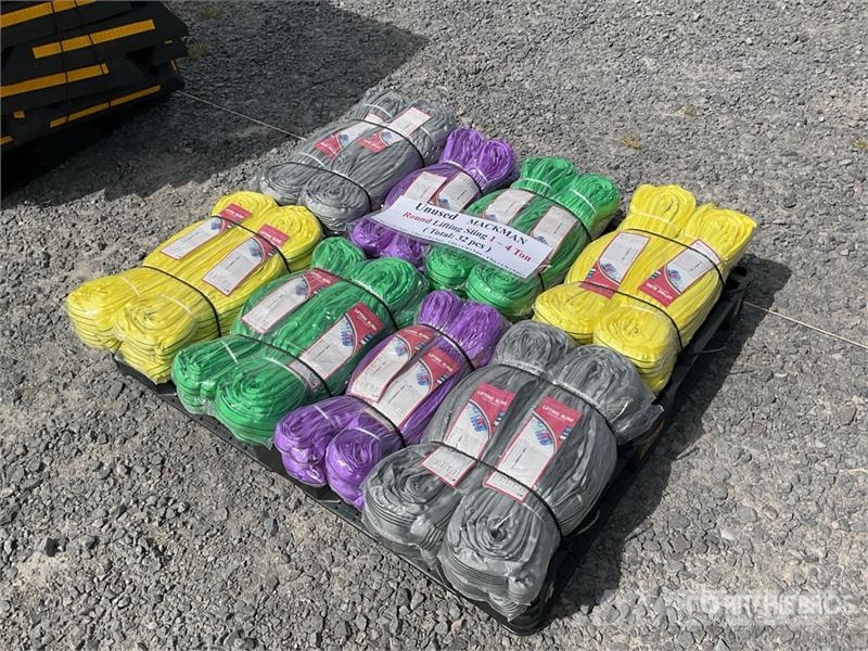 Quantity of (32) Mackman 1- 4 Ton Qty of Round Li Crane spares & accessories