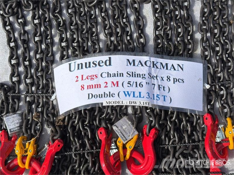 Quantity of (8) Mackman DW3.15T Qty of 2 legs G80 Oprema i dijelovi za kranove