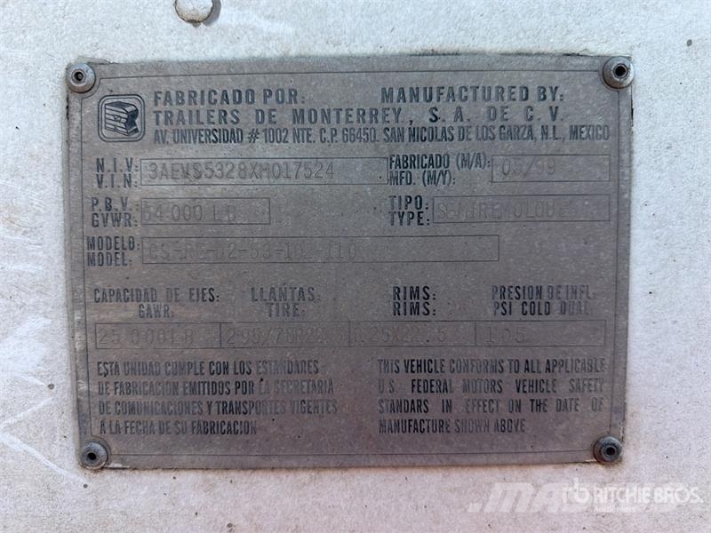 Ramirez CSRED253102110 53 ft x 102 in T/A Caja Sec Ρυμούλκες κλούβα