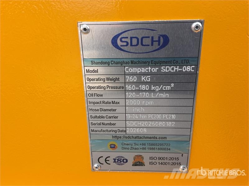 SDCH -08C Compactador de Plato Vibratorio para Exc Placas compactadoras