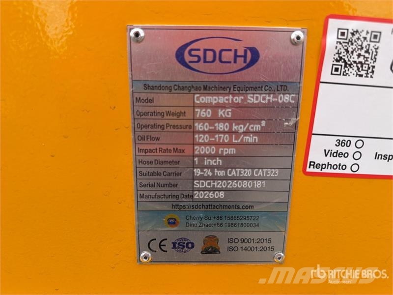 SDCH -08C Compactador de Plato Vibratorio para Exc 진동롤러