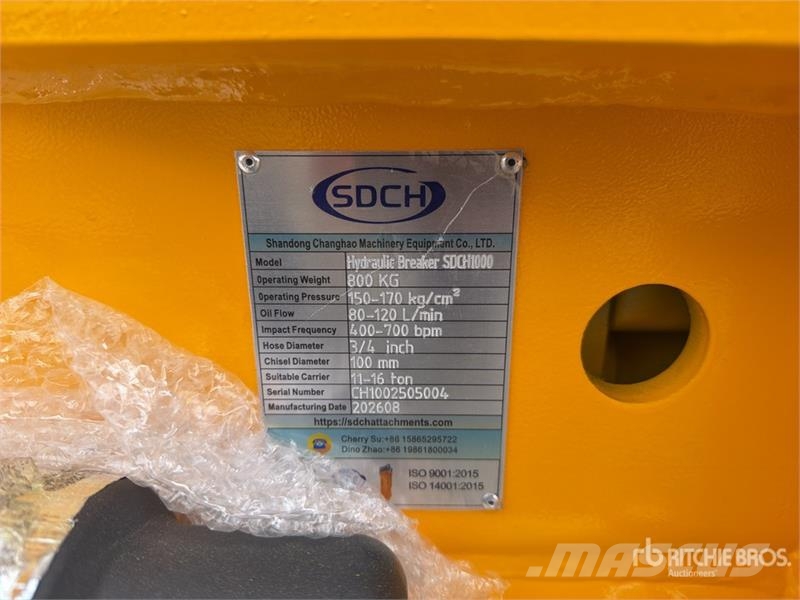 SDCH 1000 Martillo Hidraulico (Sin Usar) / Hydraul Hidrauliniai kūjai / Trupintuvai