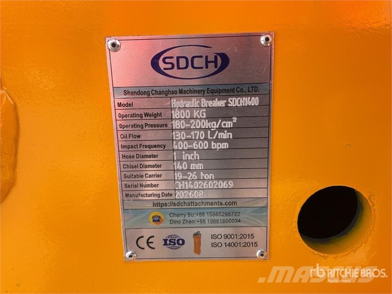 SDCH 1400 Martillo Hidraulico (Sin Usar) / Hydraul Hammers / Breakers