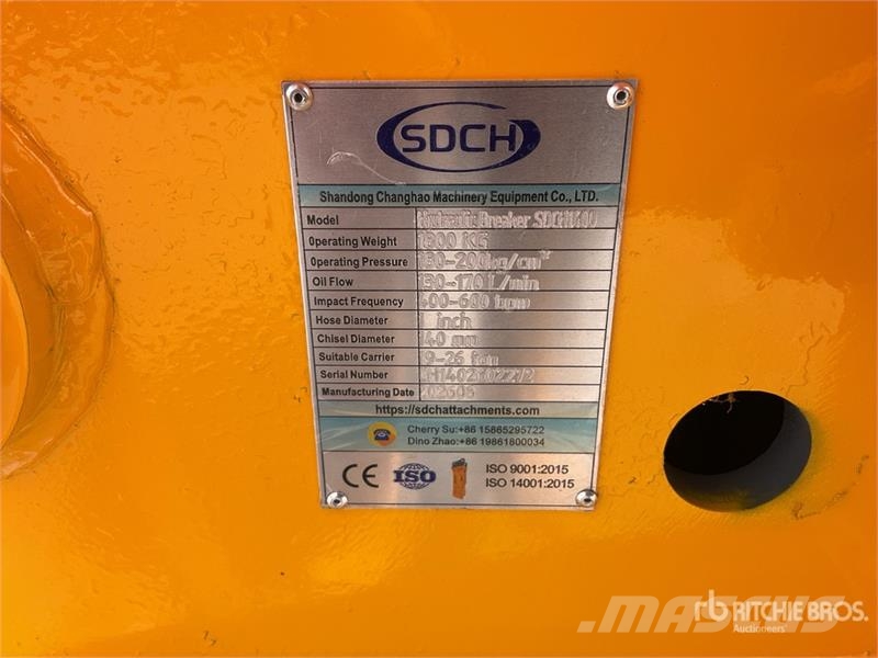 SDCH 1400 Martillo Hidraulico (Sin Usar) / Hydraul Hammers / Breakers