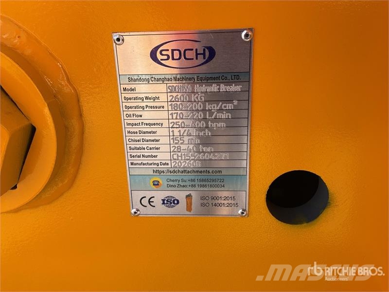 SDCH 1550 Martillo Hidraulico (Sin Usar) / Hydraul Hammers / Breakers